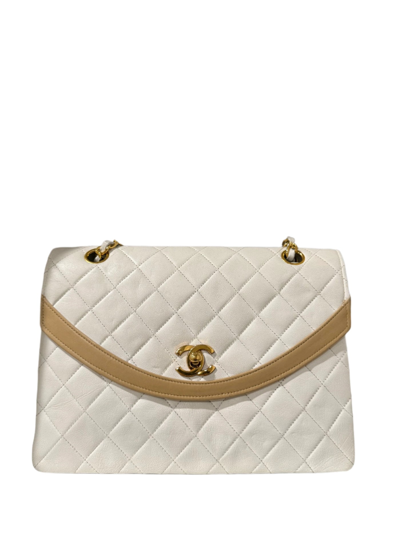 Chanel Matelasse Lambskin Bicolor Flap Shoulder Bag