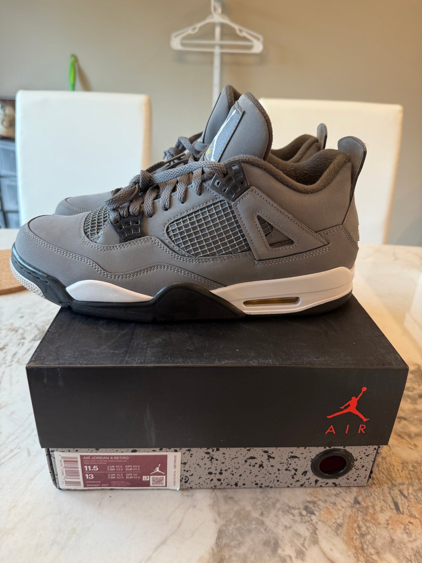 Used Jordan 4 cool grey(2019) size 11.5