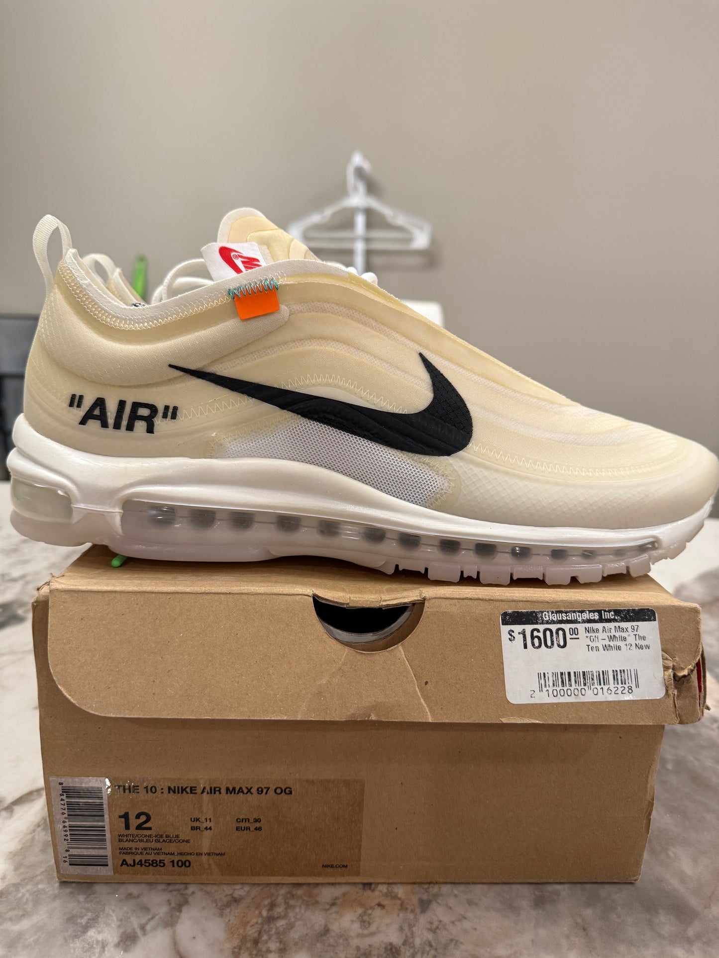 Brand new Nike Air Max 97 Off white size 12