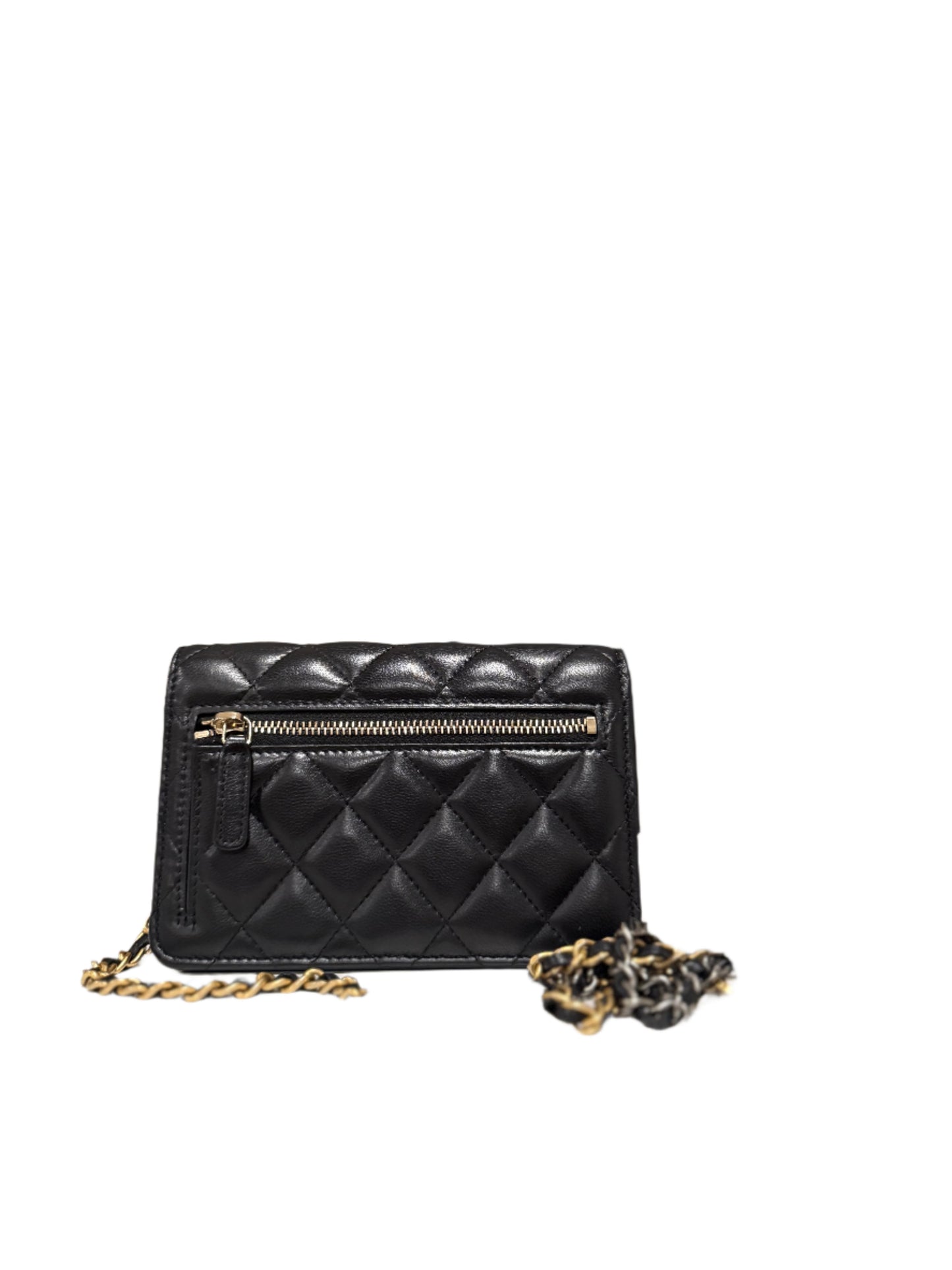 Chanel Lambskin Quilted Mini Coco Clips Single Flap Black