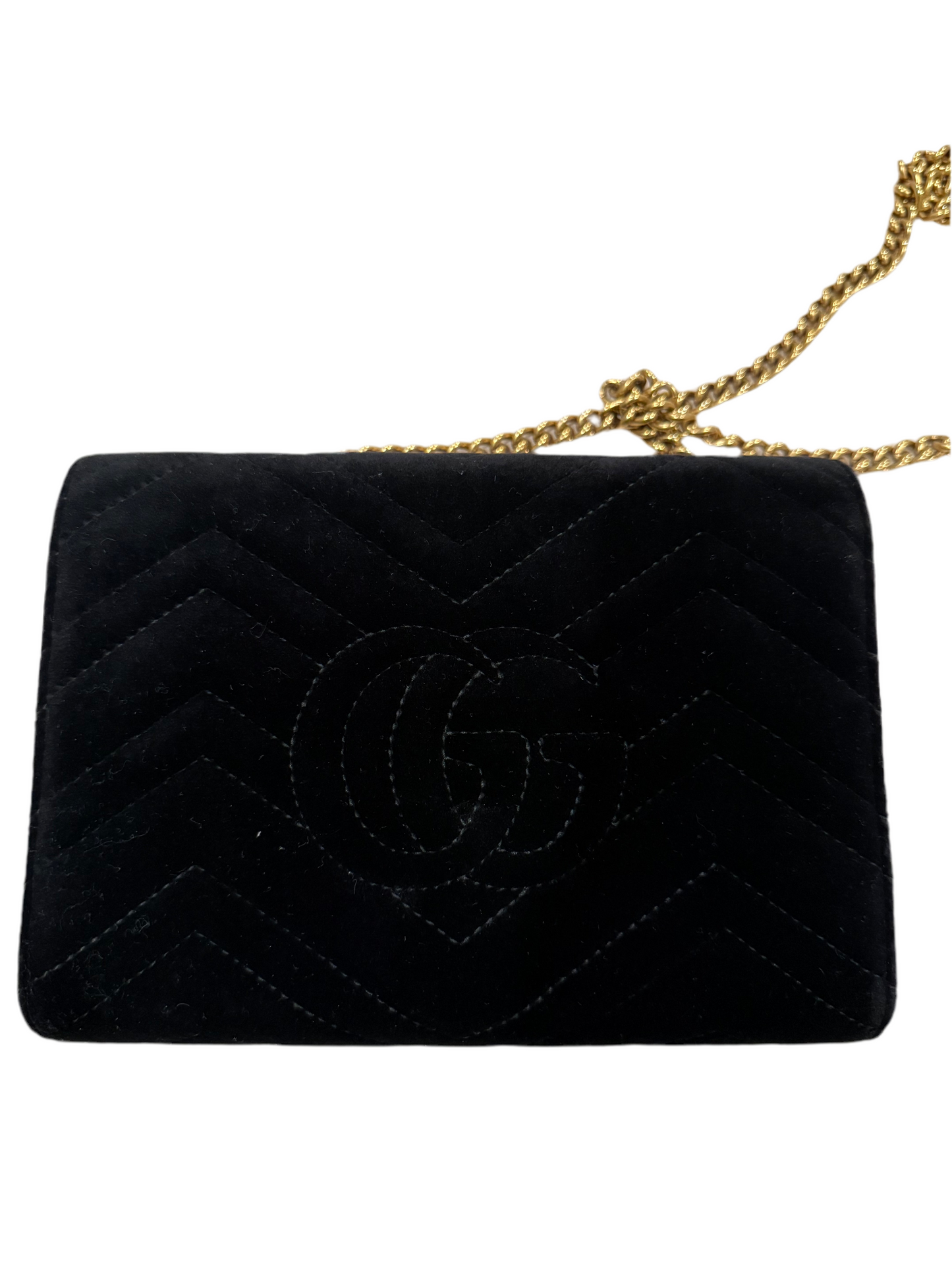 Gucci GG Marmont Flap Bag Matelasse Velvet Mini