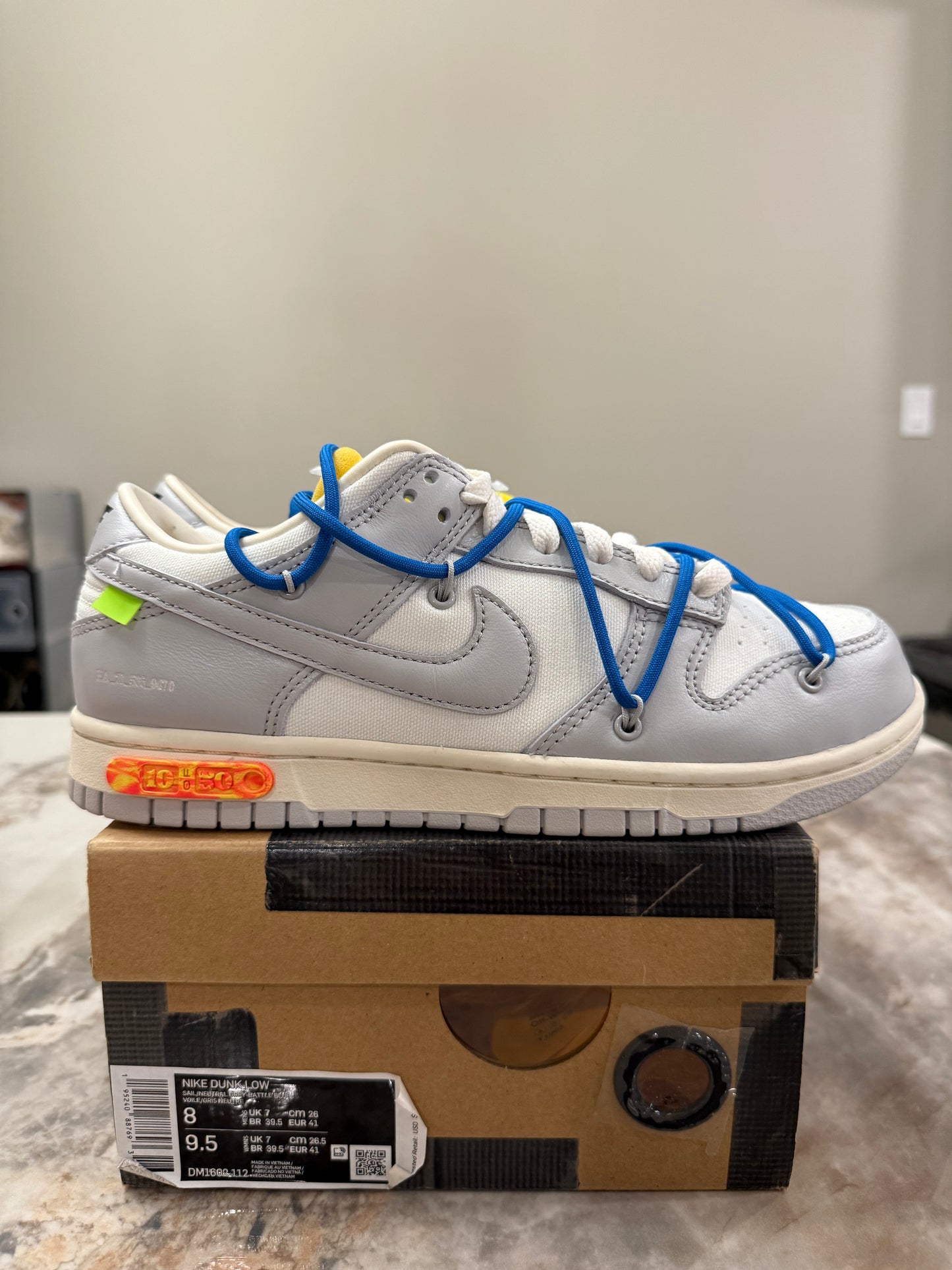 Brand new Off White x Dunk low ‘Lot 10 of 50’ size 8M/9.5W